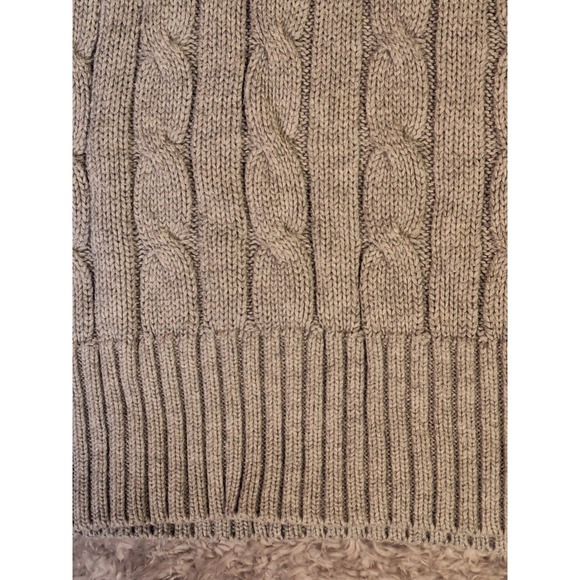 Old Navy Mens XXL Gray Cable Knit Cotton Crewneck Sweater Pullover Casual Cozy - Picture 11 of 13